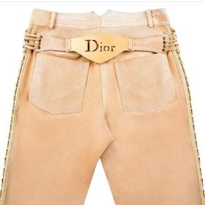 RARE Vintage Dior Suede plated pants fall 2002
